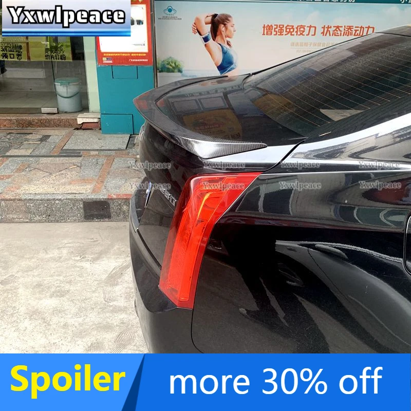 

For Cadillac ATS 2014 - 2019 V Style Spoiler ABS Material Unpainted Color Rear Trunk Lip Spoiler Trunk Wing Car Accessories