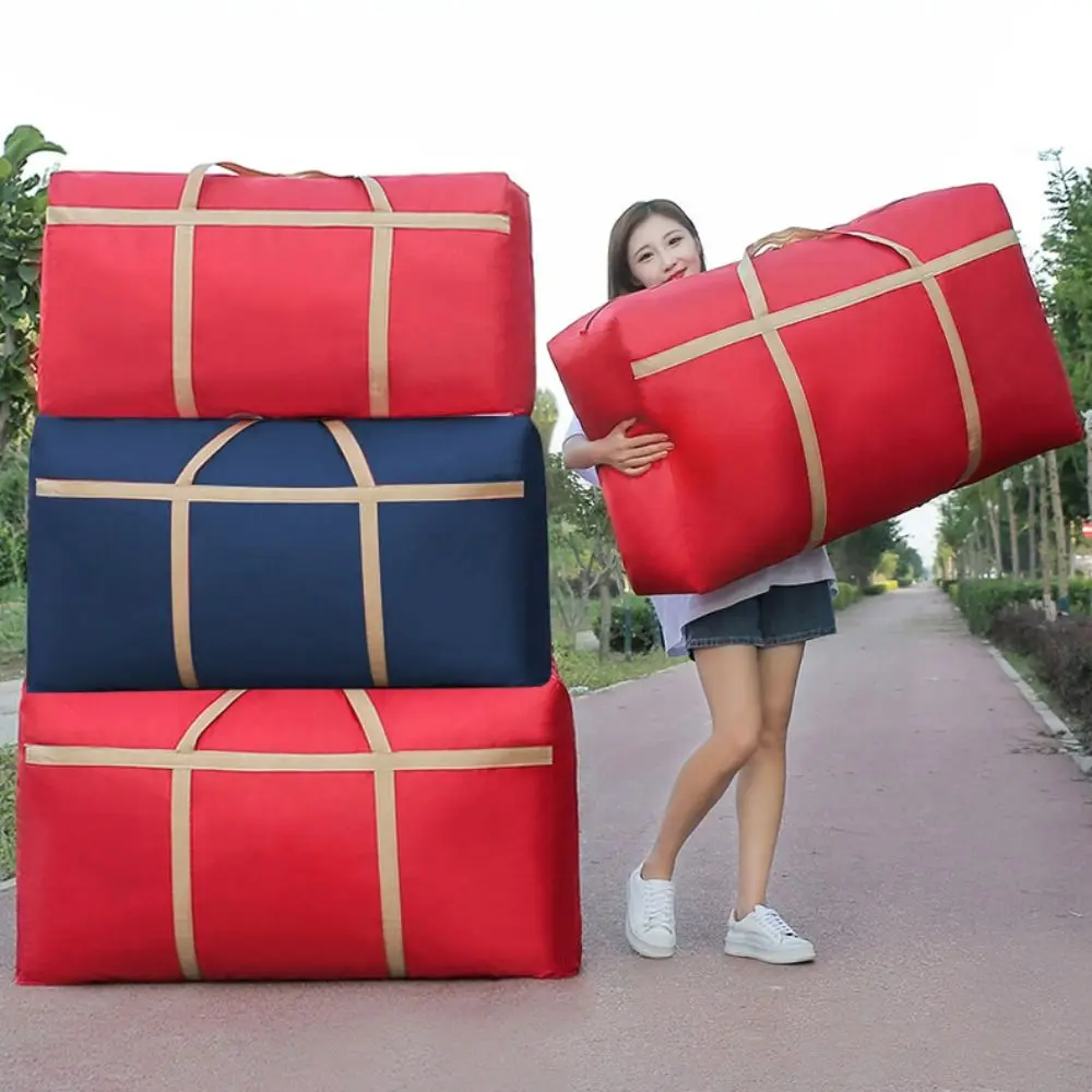 ثنائي الاتجاه سستة أكسفورد القماش الأمتعة حقيبة طوي مقاوم للماء الملابس حقيبة تعبئة اللحاف الغبار سماكة حقيبة التخزين