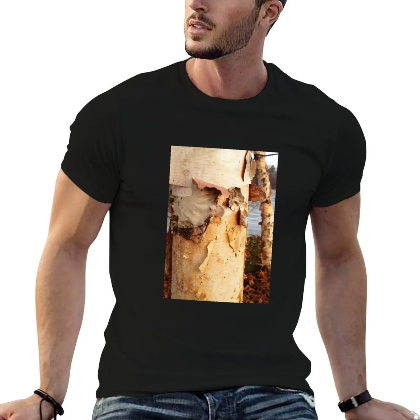 

Birch bark T-Shirt man t shirt graphic t shirts for man graphic funny T-Shirt