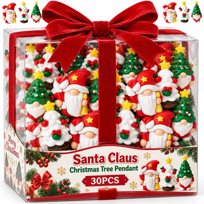 1/30PCS Christmas Gnome Santa Mini Figure Xmas Tree Desktop Ornament Holiday Home Decoration New Year Party Gifts Decoration