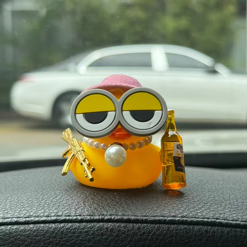 Rubber Duck Car Ornaments, Funny Rubber Ducks Car Dashboard Decorations Duck Car Accessories