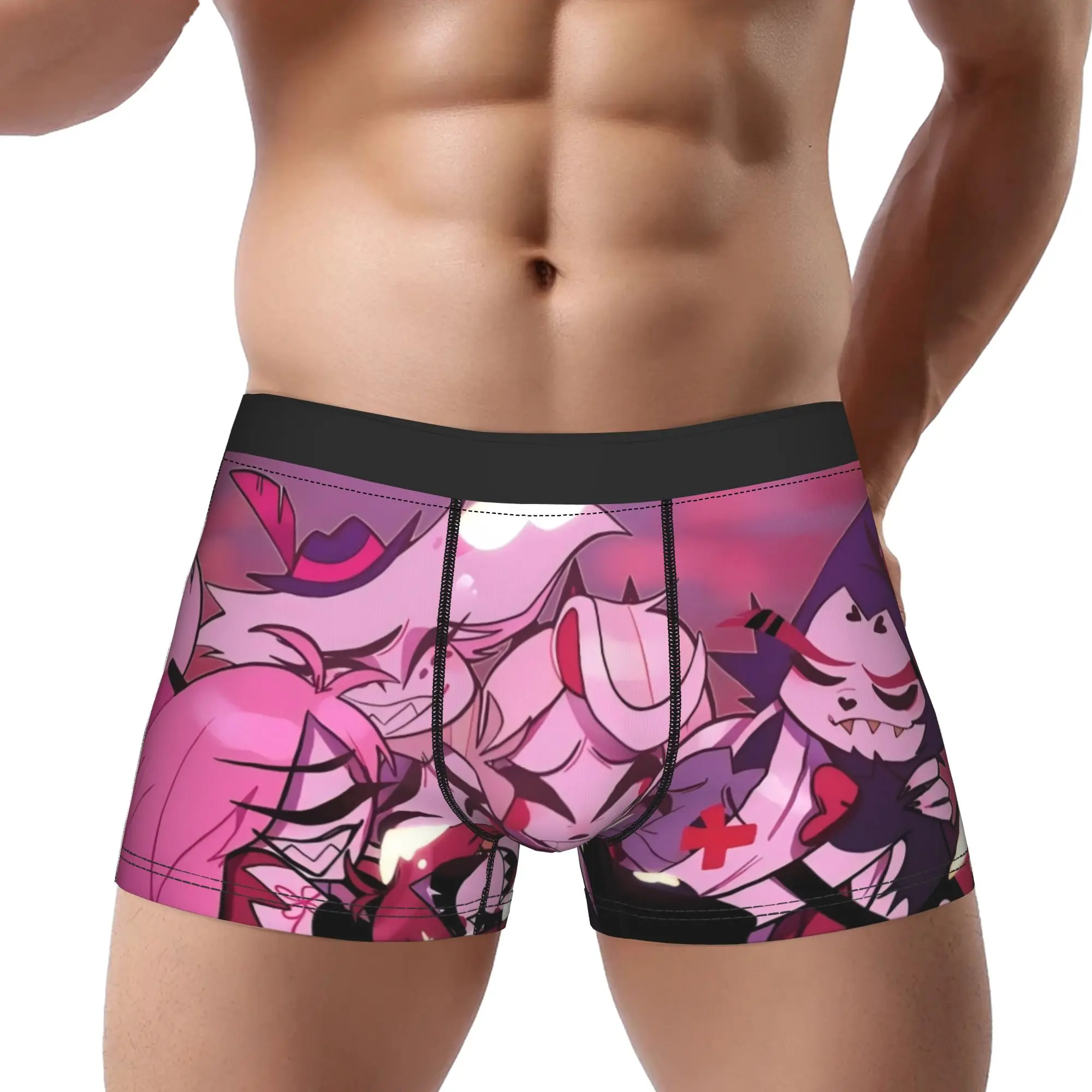 

Трусы Hazbin Hotel, мужские трусики, мужское нижнее белье, вентилируемые шорты Hazbin Hotel, боксеры