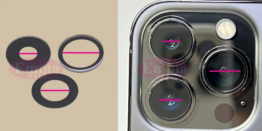 2Set Original Sapphire Back Camera Lens Glass for iPhone 16 15 14 13 12 Pro Max Mini Replacement Parts