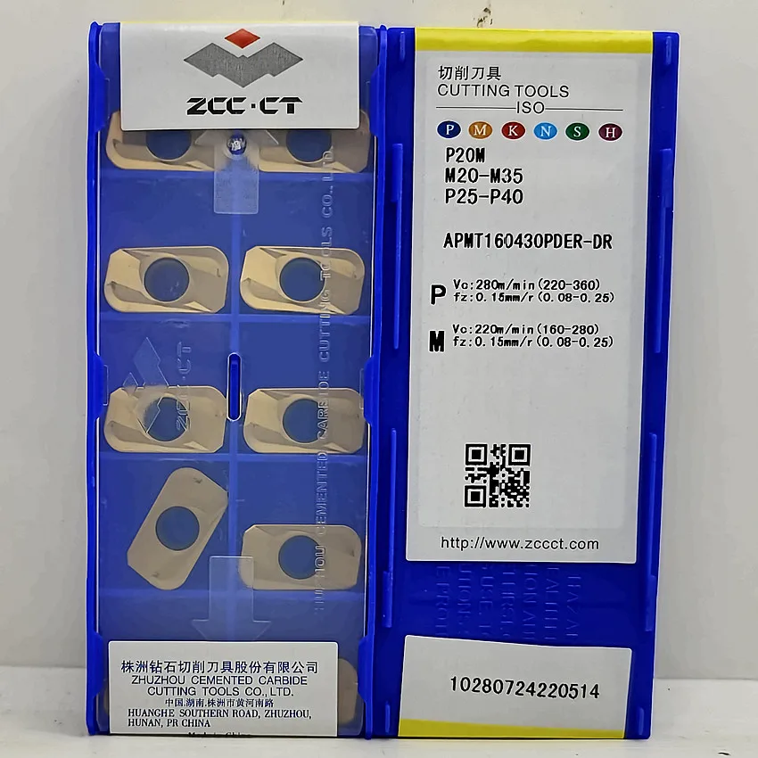 

APMT160430PDER-DR P20M APMT160430PDER APMT CNC blade ZCC.CT CNC carbide inserts Milling inserts For Steel, Stainless steel