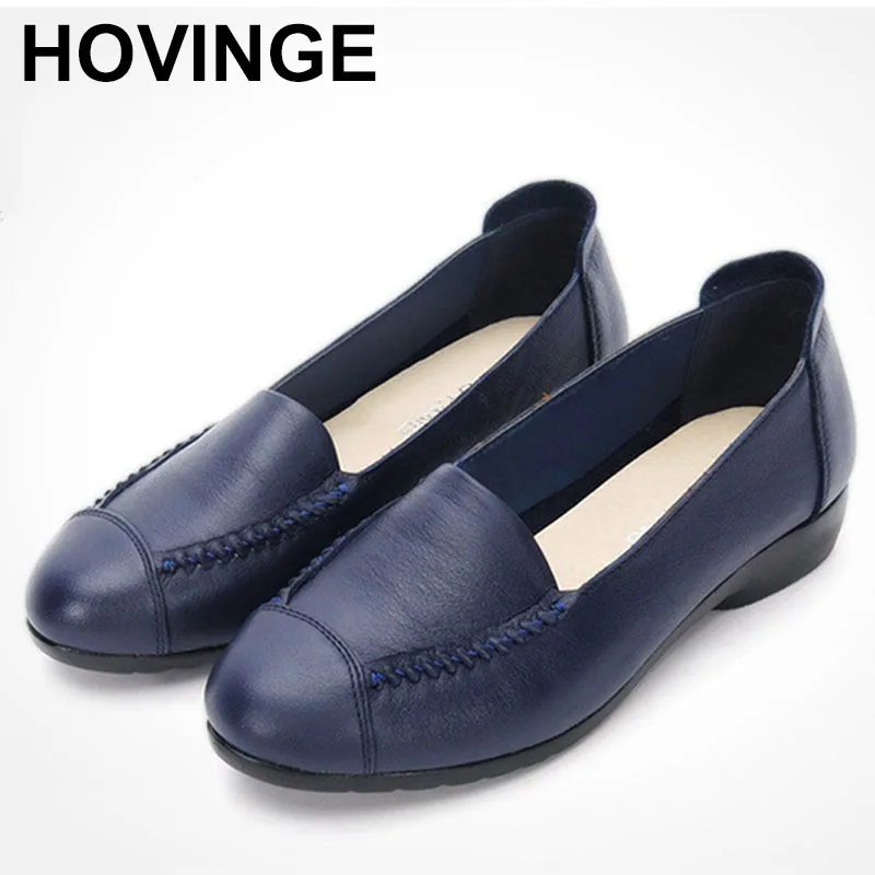 

Women's Flats Genuine Leather Shoes Wedge Shallow mouth Women Superstar Round Toe Office Shoe Ladies 2024 Spring Autumn