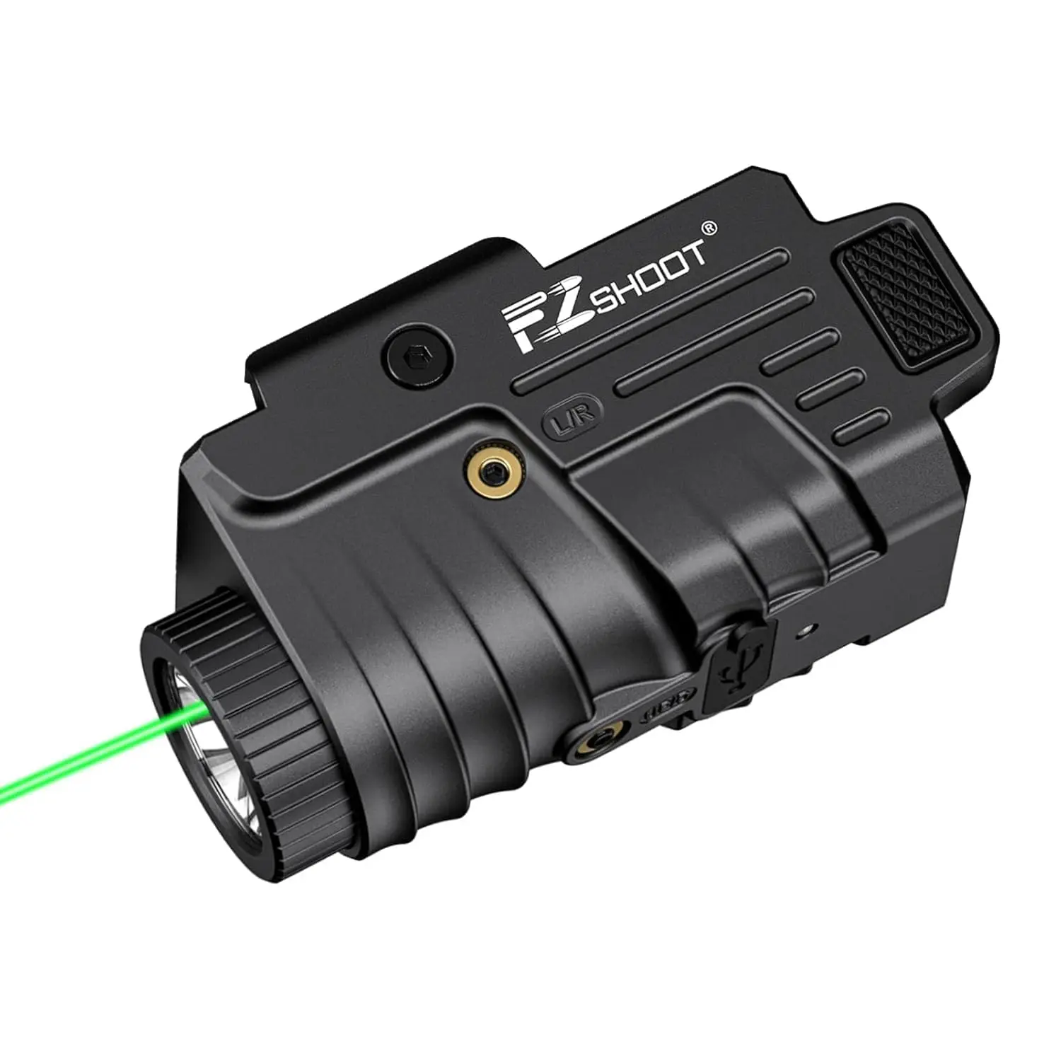 EZshoot 800 lumen pistoollicht rood/blauw/groen lasercombo compacte zaklamp met verschuifbare rail voor Glock en Picatinny Rail