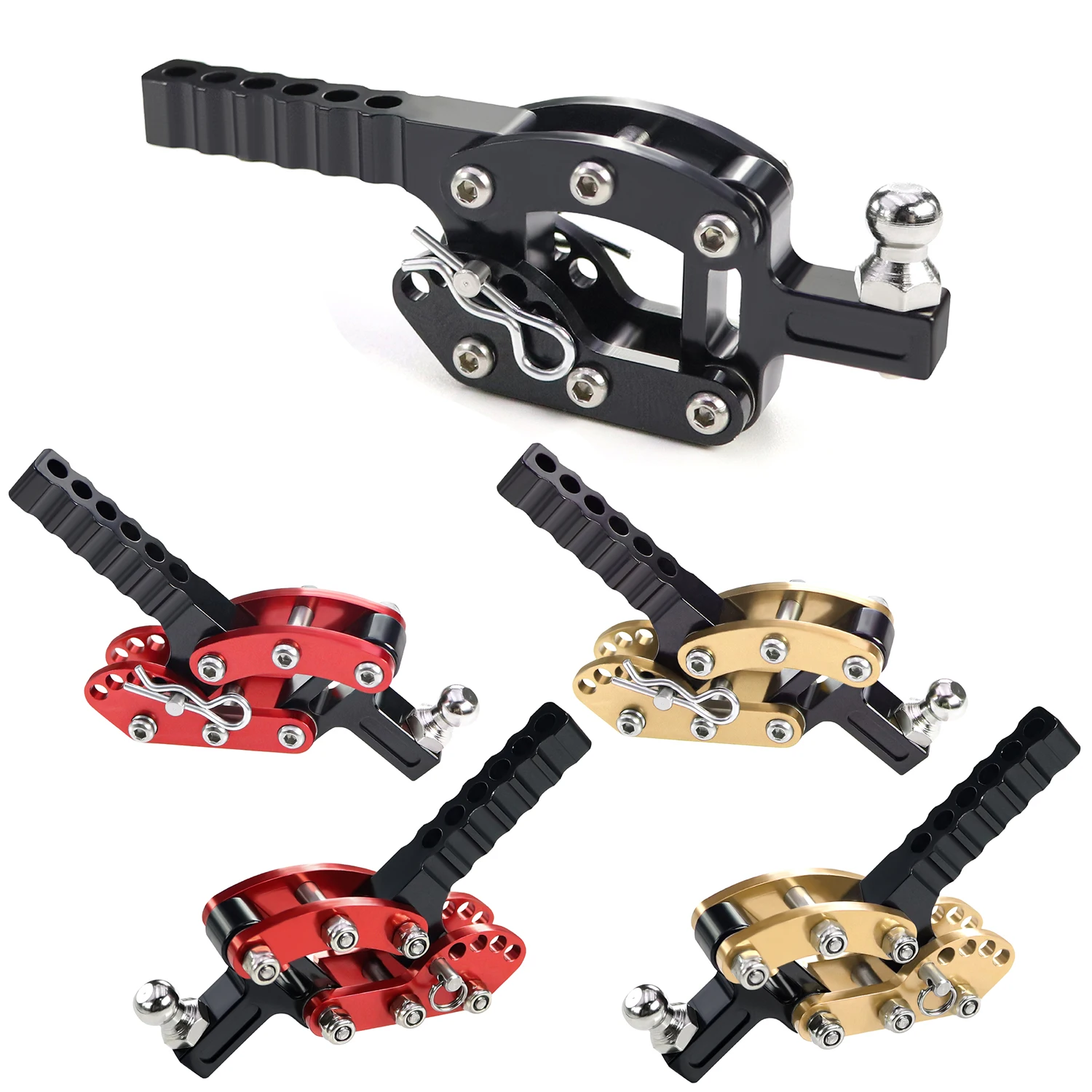 Metal Adjustable Tow Hook Trailer Hitch For 1/8 1/10 RC Crawler Car TRX4 Trx6 SCX10 90046 D90 D110 MK07 Rogue Hook Upgrades Part