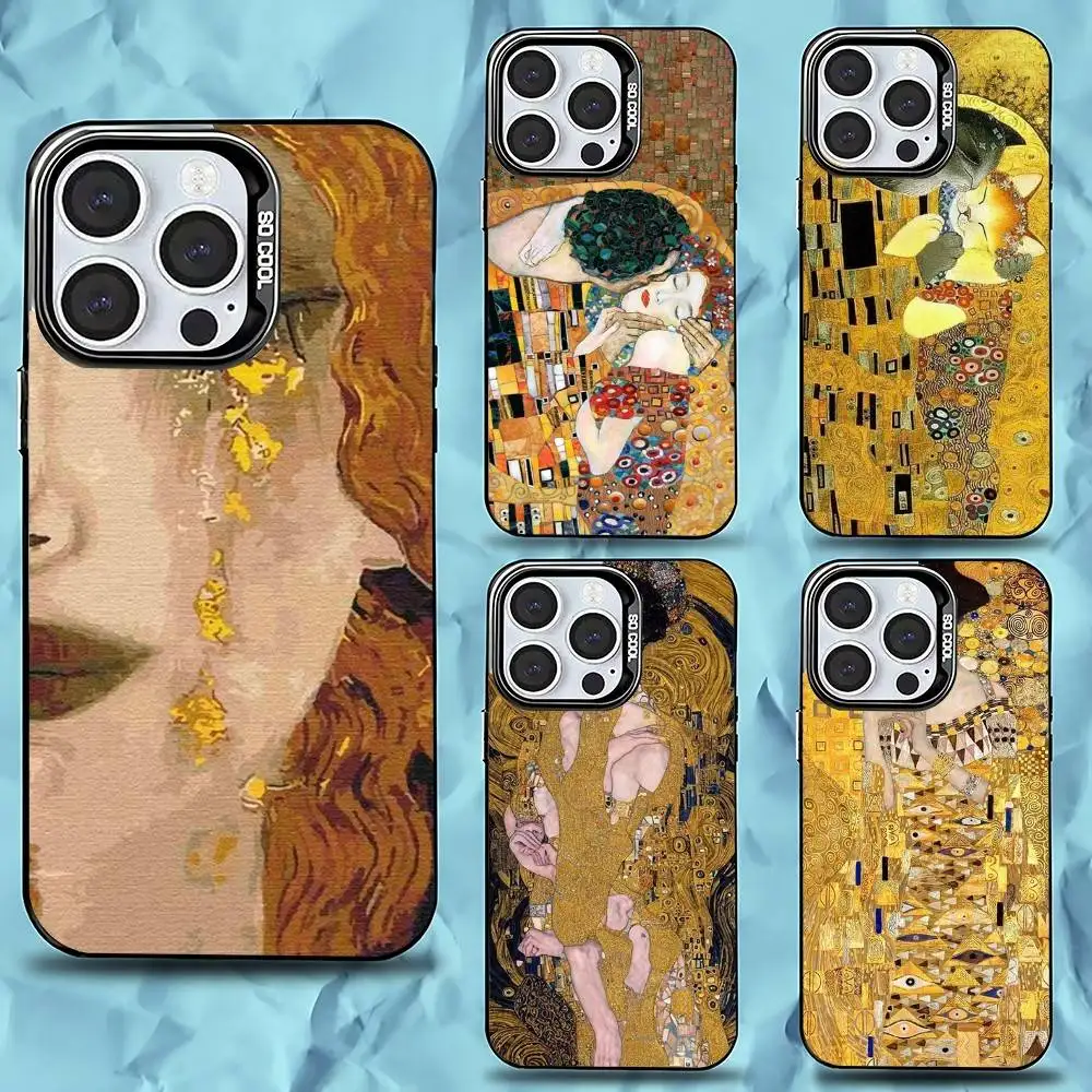 

Artistic Symbolism Painting Women Phone Case For iPhone 16,15,14,13,12,11,Pro,Max,Plus,Mini,XS Anti Fall Black Matte Hard Bumper