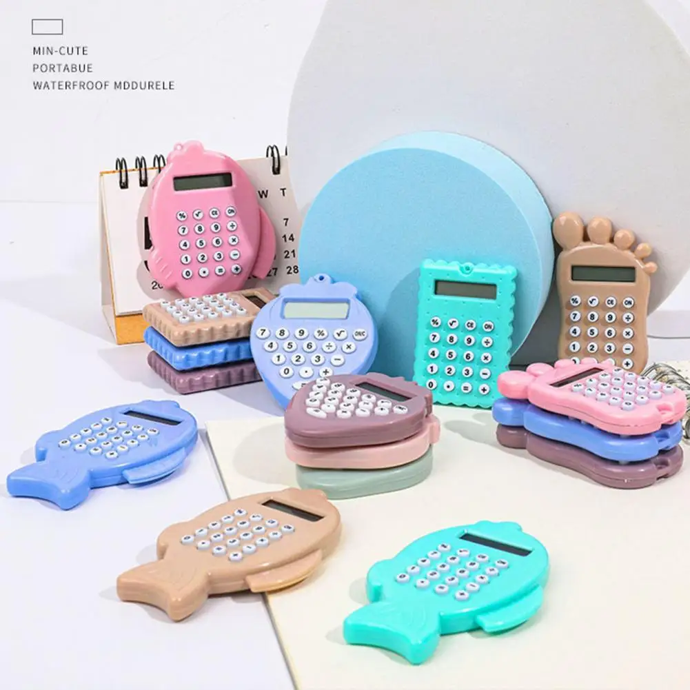 Useful Mini Calculator Bright Color Electronic Components Pocket Calculator Office Supplies Mini Pocket Calculator