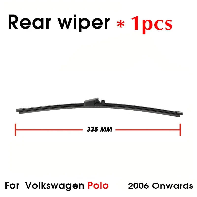 Car Wiper Blade Rear Back Window Windscreen Windshield Wipers Auto Accessories For Volkswagen Polo Hatchback  2006 Onwards 335mm