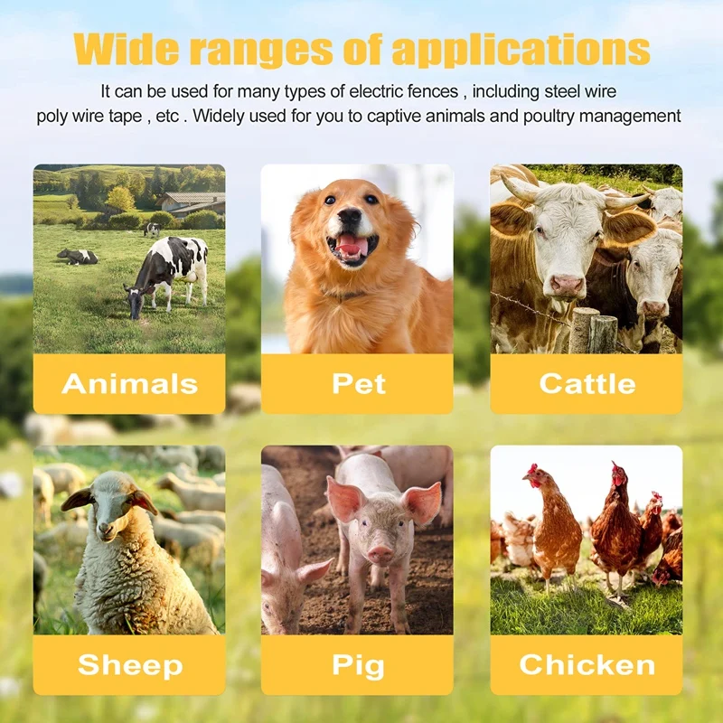 MALL 12000V 農家のフェンス電圧テストツール、電気柵電圧テスター、ヤードフェンステスター