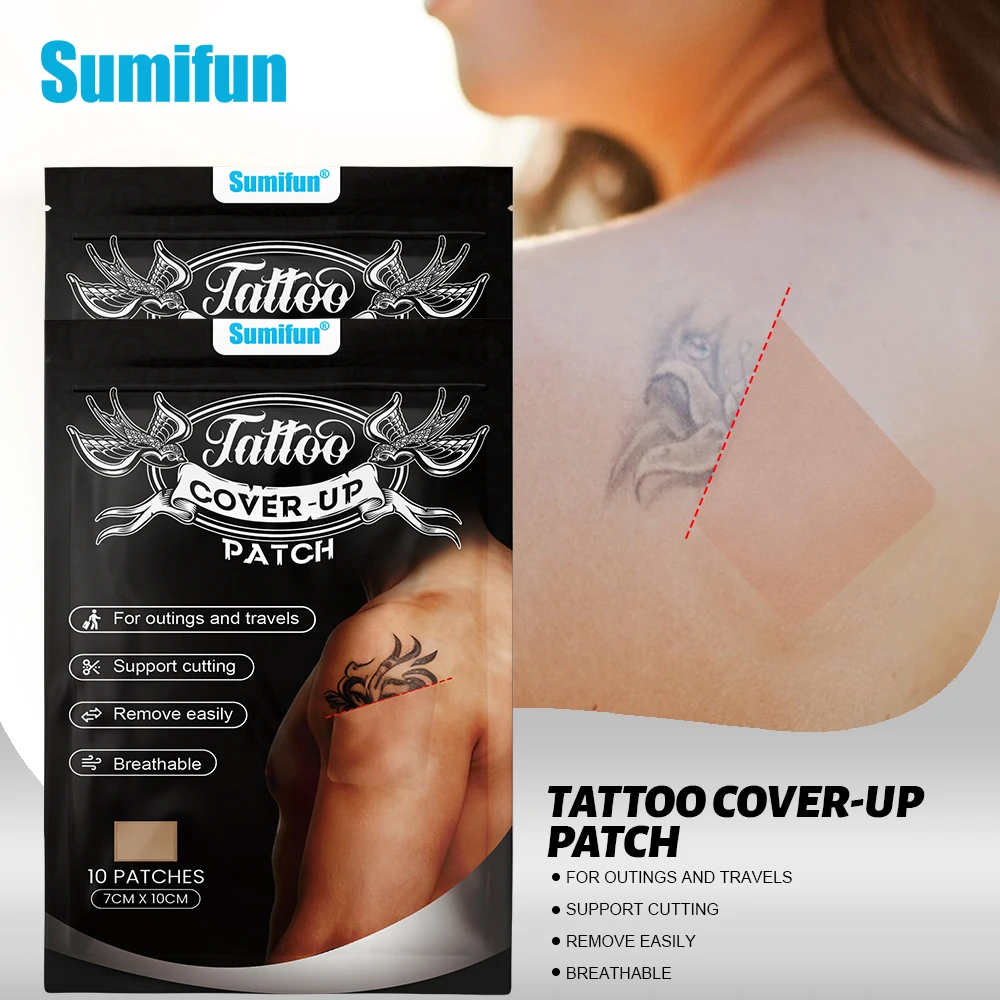 15Bags Skin Tone Cloth Tattoo Cover Patch Body Health Care