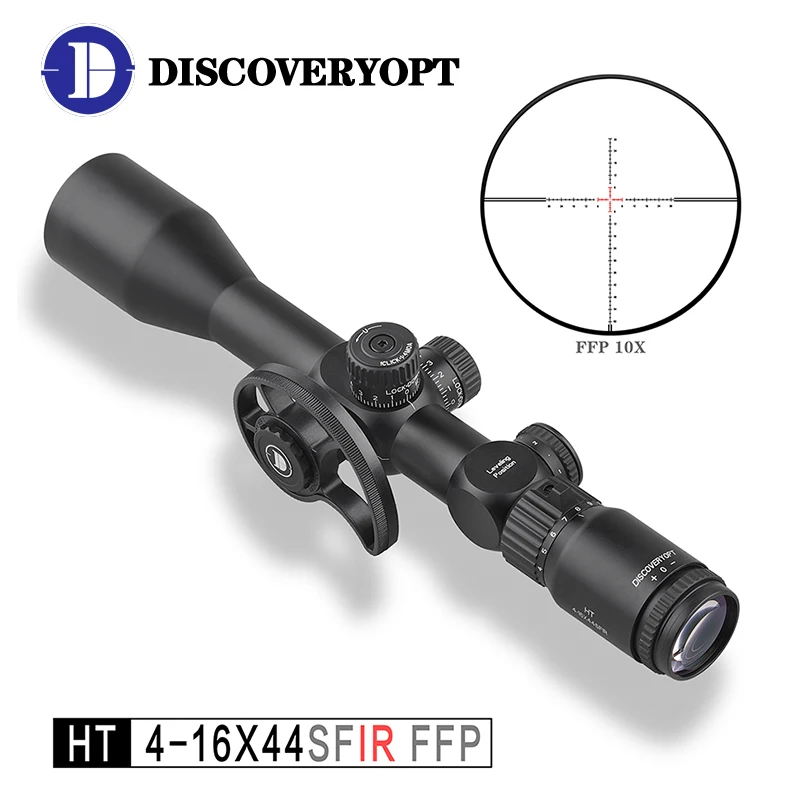 

New Discovery HT 4-16X44SFIR FFP Illuminated Scope First Focal Plane Riflescope Hunting Scopes Mount Glass Etched Reticle