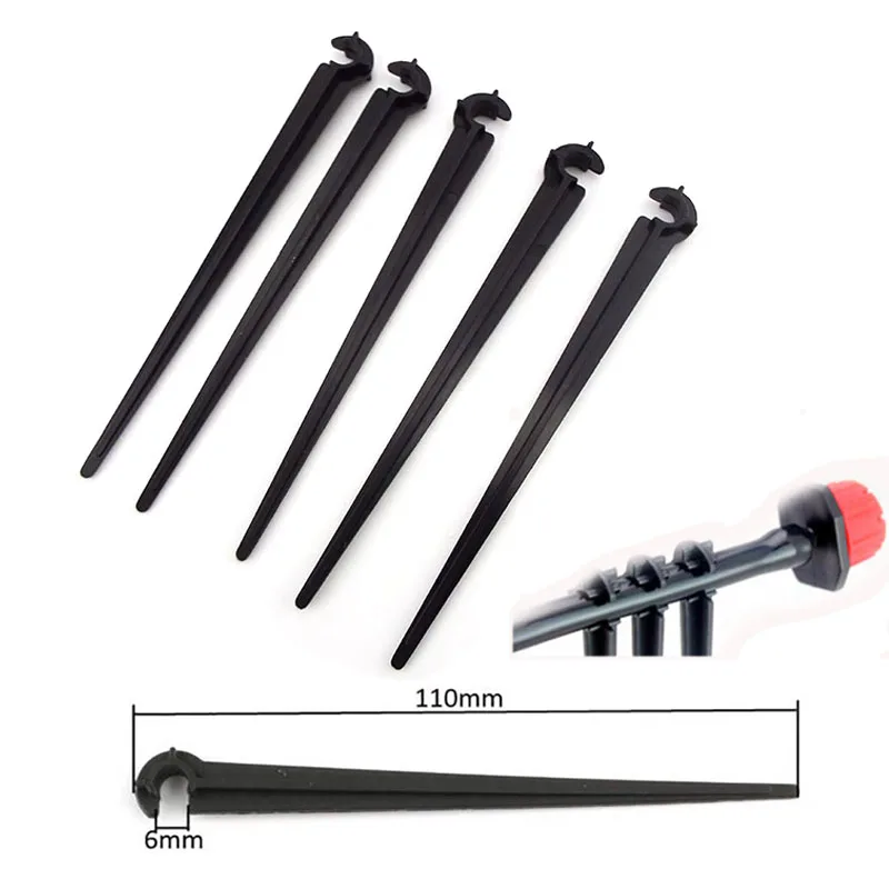 

50pcs Gardening Watering Holders Bracket Drip Irrigation Fixed Stems 4/7mm Tube Hose Stand Pipe Garden Water System Accessories