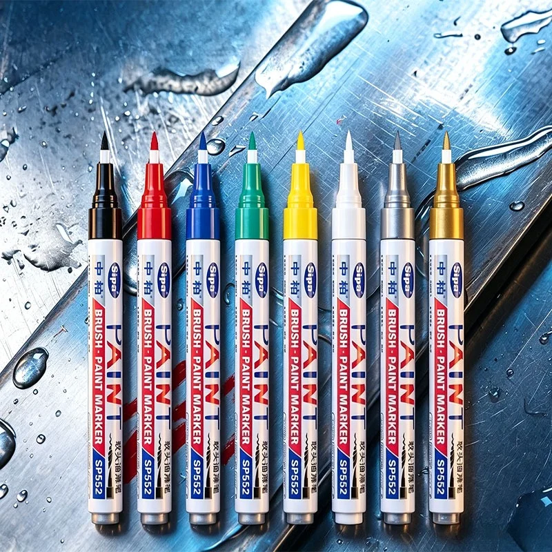 Soft Tip Paint Marker SP552 Waterproof High Temperature Resistant Paint Pen for Metal Tire Repair Marking DIY Craft Supplies