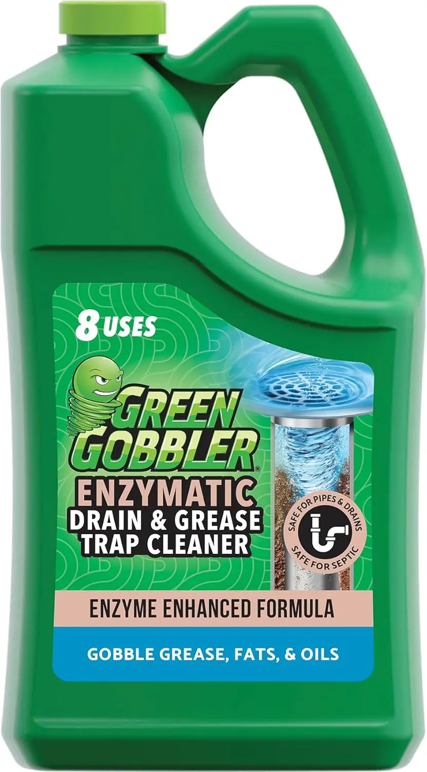 

Enzyme Drain Cleaner for Sewer Lines & Septic Tanks - Controls Odors, Breaks Down Grease, Fat & Oil