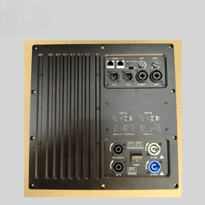 Stereo power amplifier 2.1 speaker system 2*400W + 800W subwoofer amplifier dsp audio processor inside 3 way speaker