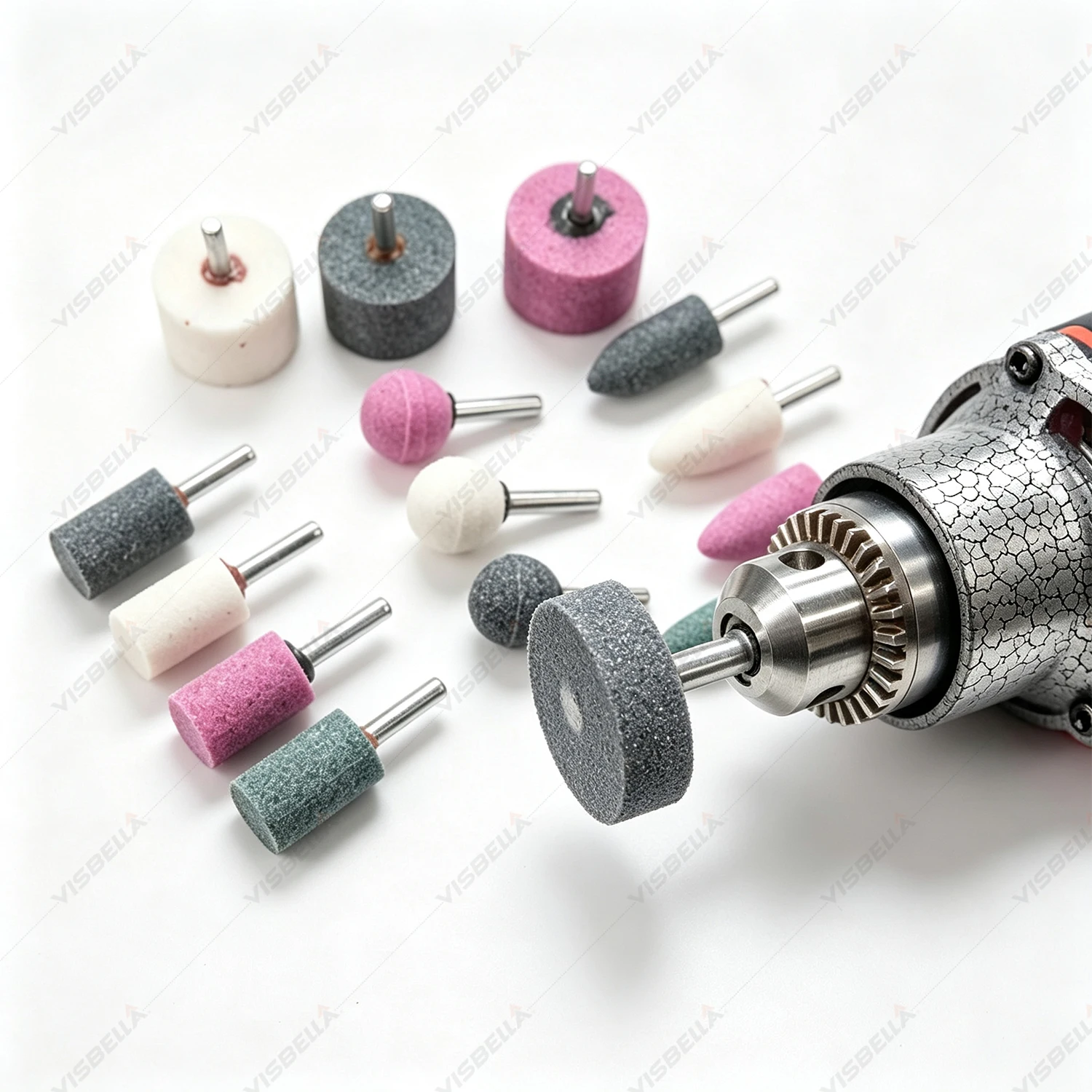 Grinding Stone Set for Mold Polishing 10Pcs Rotary Stone Bits for Drill Precision Metal Wood Finishing & Rust Removal Kit