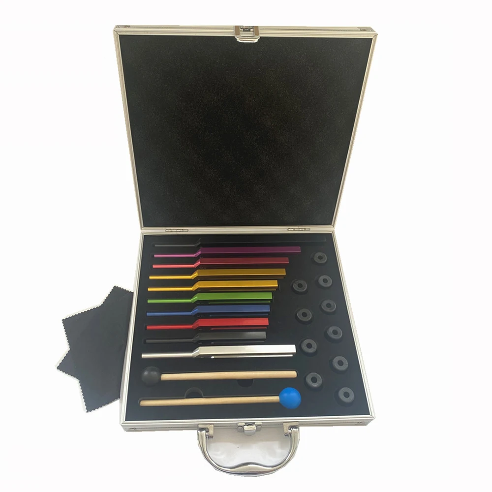 Multicolor Tuning Forks Set, liga de alumínio, Chakra Profissional, Sound Healing, Meditação, Terapia Diapason, 10pcs