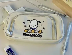 Pochacco-bolsa para bolígrafos Kawaii de Anime, caja de lápices para estudiantes de dibujos animados, estuche de papelería de gran capacidad, bolsa de almacenamiento de cosméticos, caja de bolígrafos para regalos