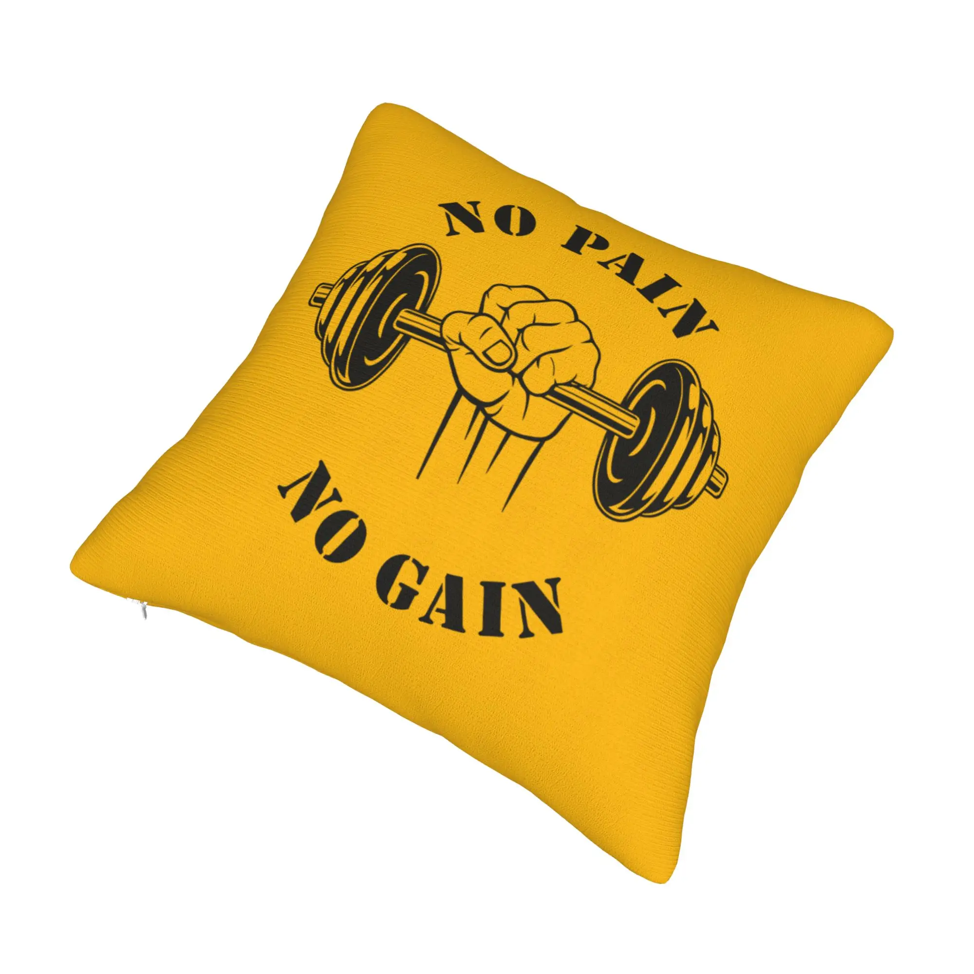 No Pain No Gain Pillow Covers for Sofa Bodybuilding Fitness Gym Luxury Cushion Cover Square Pillowcase