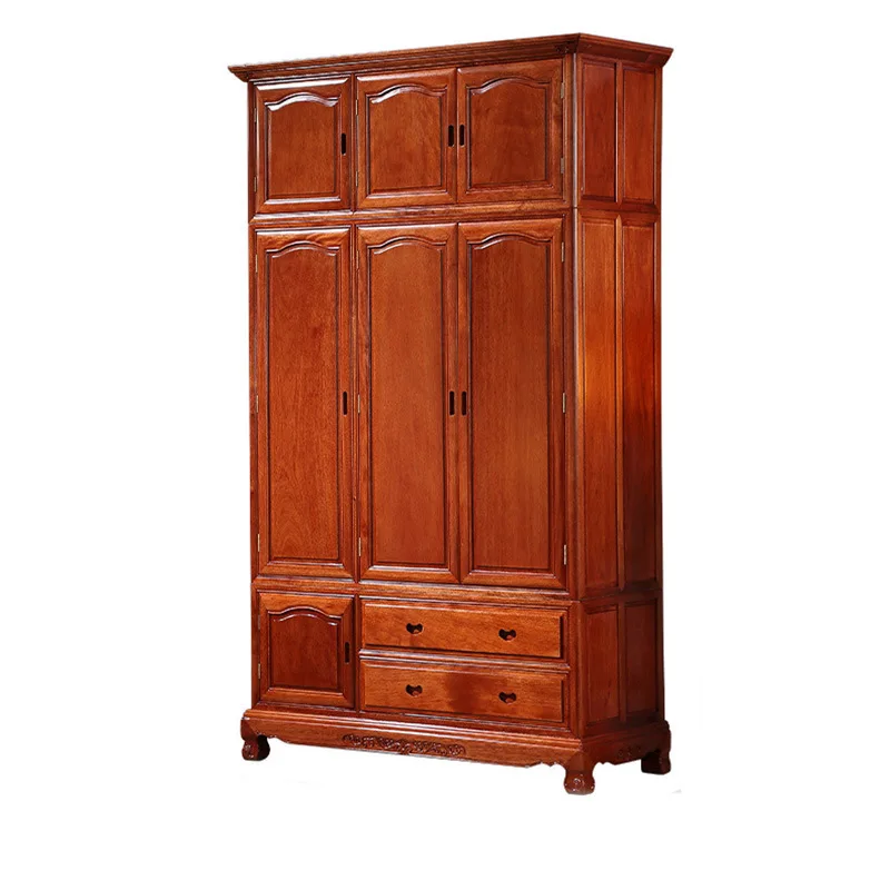 

Solid wood pineapple grid household bedroom three doors four doors five doors