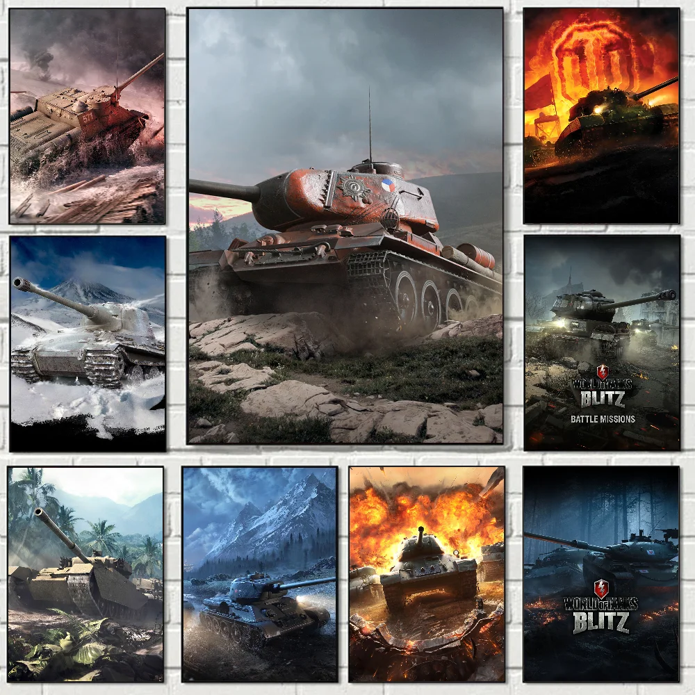 

World Of Tanks Poster Poster Stickers Art Wall Murals Decor Game Room Decor Gifts HD Painting