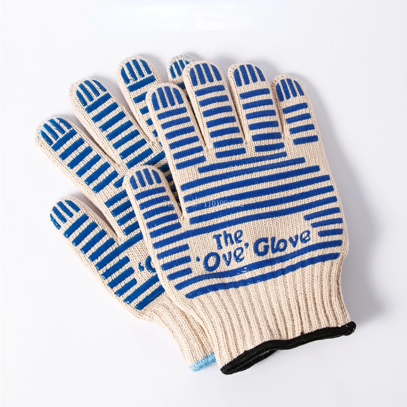 282℃ High Temperature and Anti-ironing Ceramic Kiln Heat Insulation Gloves Thickened Aramid Five Fingers Protective Supplies