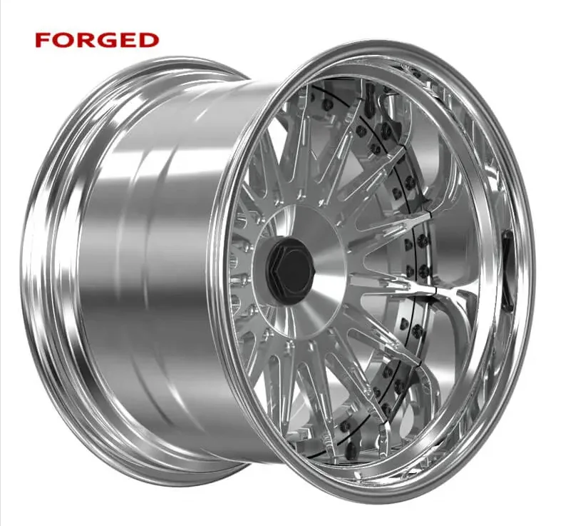 

YQ Customized Polished Deep Dish 18 Inch 2 Piece Forged Aluminum Wheels for Car