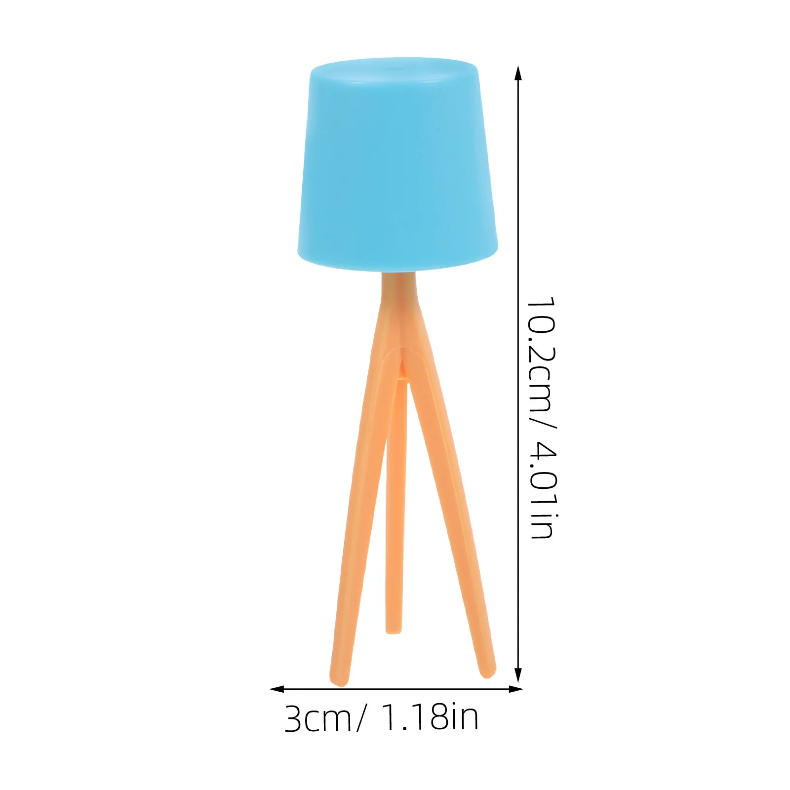 3pcs Mini Floor Lamp Blue Table Light For Accessories Scene Realistic Design Warm Atmosphere Stylish House Lamp Miniature