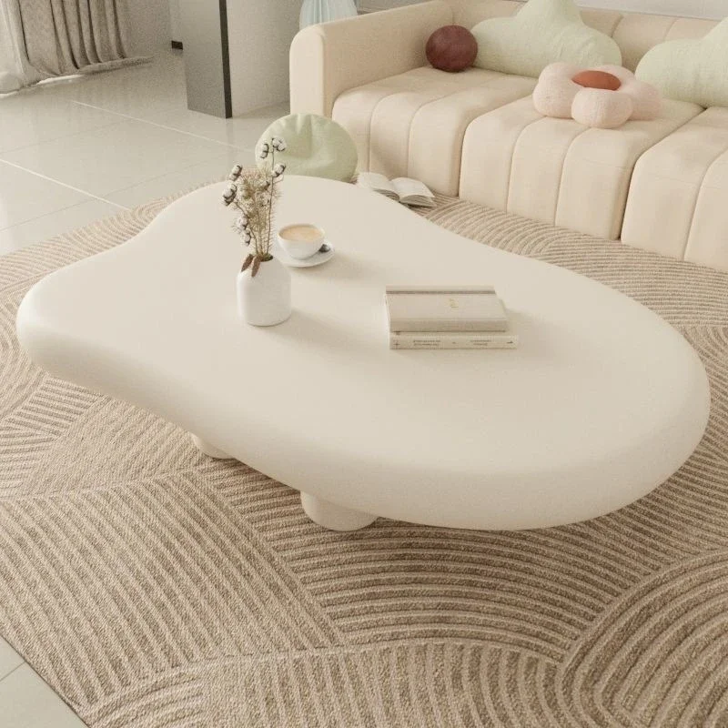 

Cloud coffee table small apartment special-shaped table cream wind household living room bedroom table