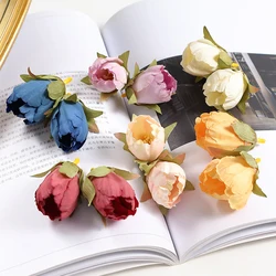 10/20Pcs Artificial Flowers Heads Silk Fake Flowers for Wedding Decorations Home Decor DIY Wreath Craft Garland Gift Accessories