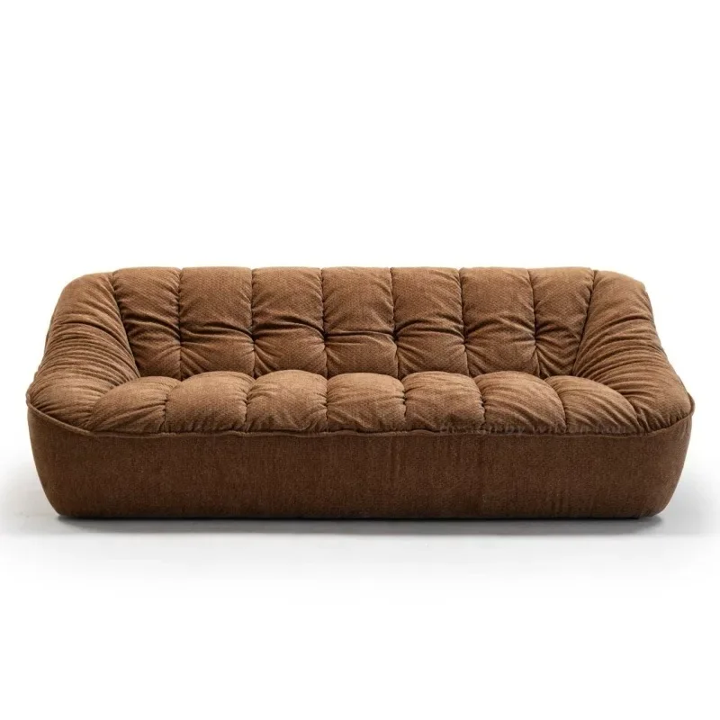 Retro lazy replica oil wax leather sofa small apartment homestay store living room sofa