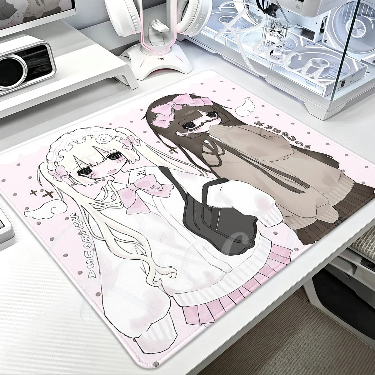 Pc Gaming Pink - Kawaii Anime Girl Pinkly Mouse Pad
