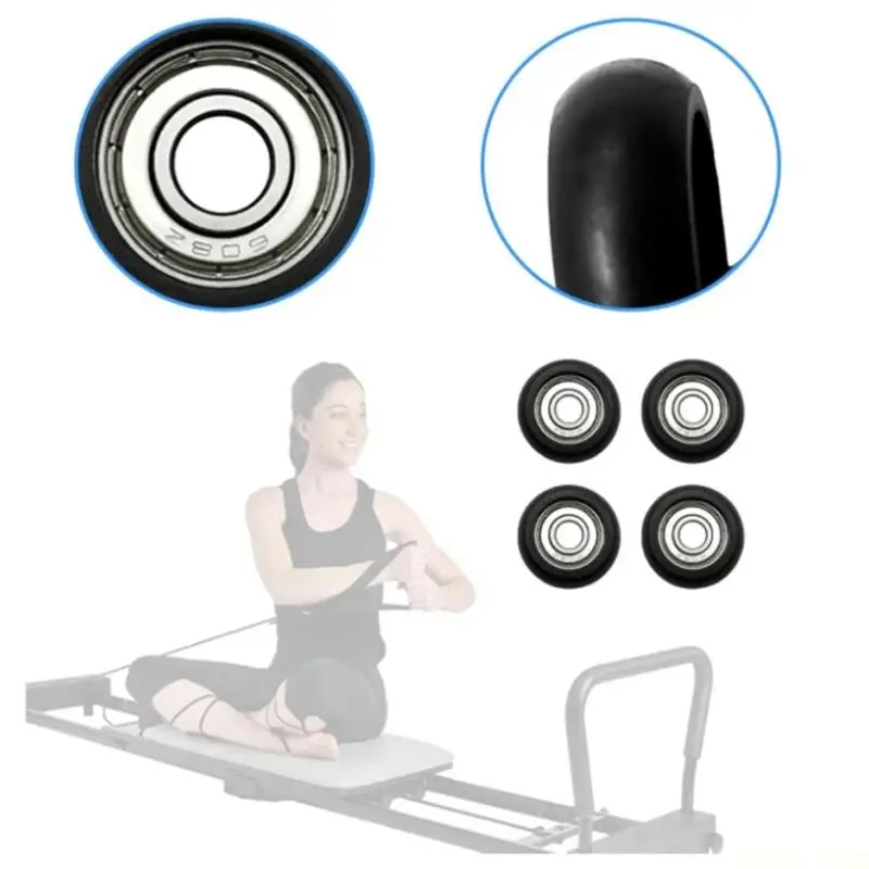U2JB 4Pcs Noiseless Sliding Pulley Replacement Roller For Door And Equipment Tracks Easy Mount Mechanism Enduring