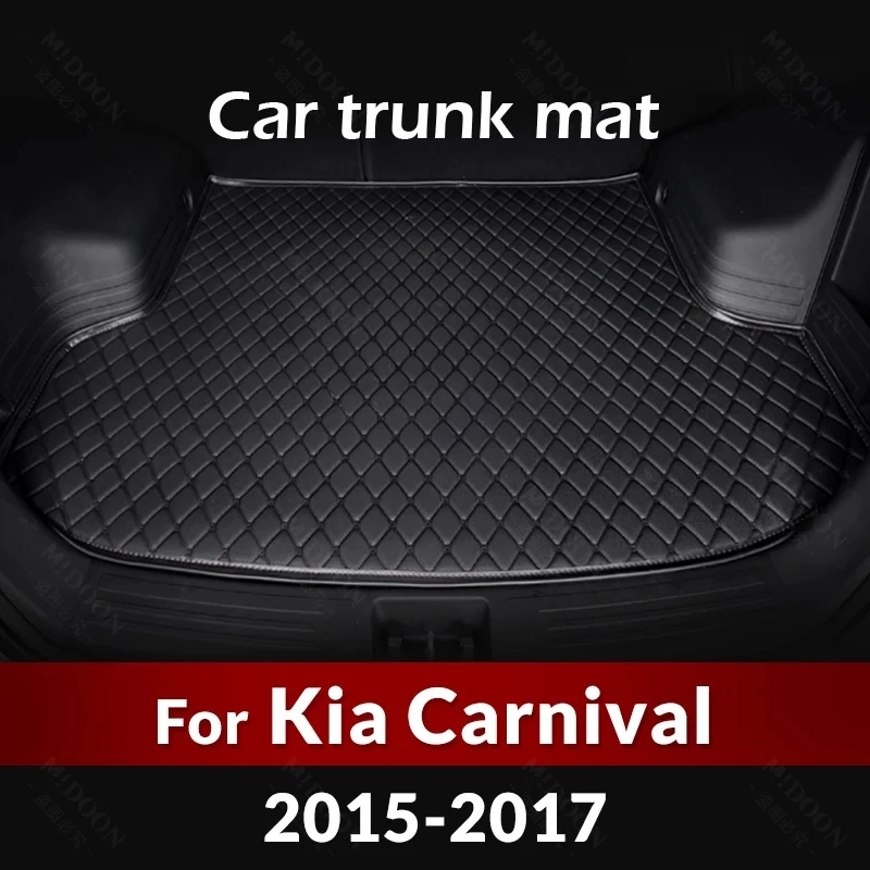 Car Trunk Mat For Kia Carnival 2015 2016 2017 Custom Car Accessories Auto Interior Decoration