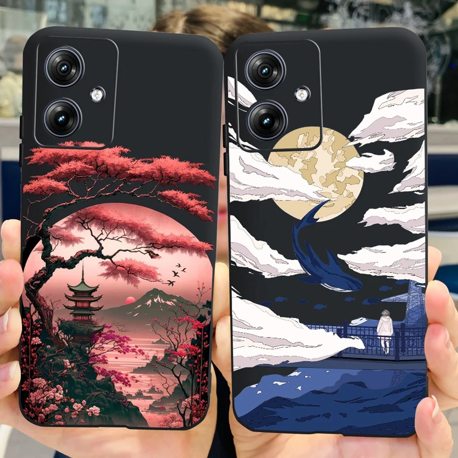 For Motorola Moto G84 Case XT2347-1 Cute Fashion Painted Cover Soft Silicone Case For Moto G54 G 84 MotoG54 MotoG84 Fundas Coque
