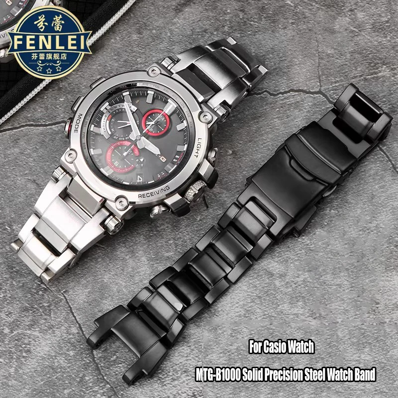 

Ремешок из нержавеющей стали для Casio G-Shock MTG-B1000, мужской матовый металлический твердый браслет для часов, 26 мм, аксессуары