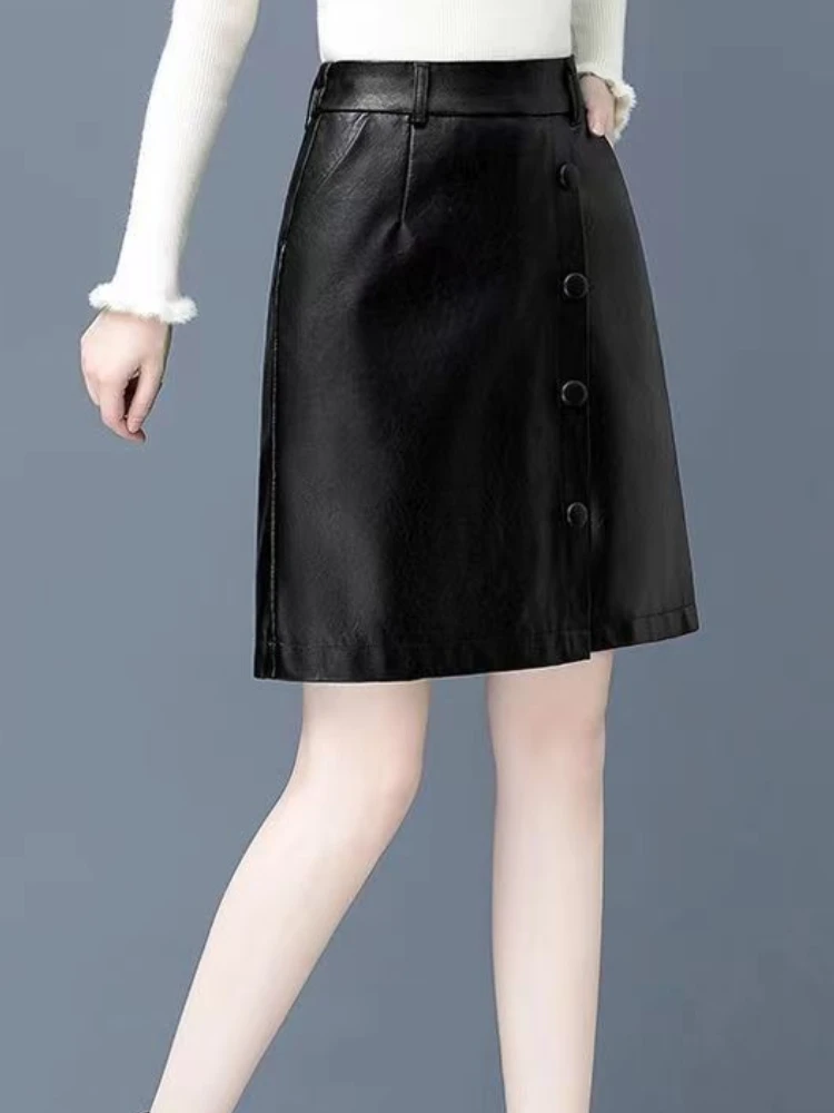 女性用空中ブランコスカート,ハイウエスト,オフィスウェア,女性用,韓国ファッション,春と秋