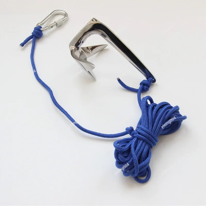 316 Stainless Steel Boat Anchor, Small Mooring Anchor for Kayak Inflatable Boat Water Craft