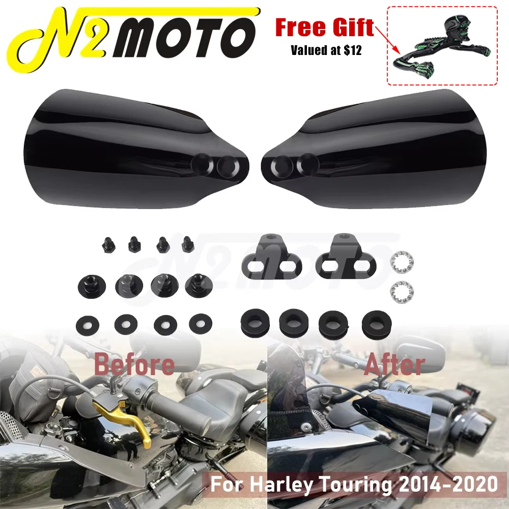 

Motorbike Hand Shield Guard Wind Deflector Handguard For Harley Touring Road King Special FLHRXS FLHR FLHP Freewheeler FLRT