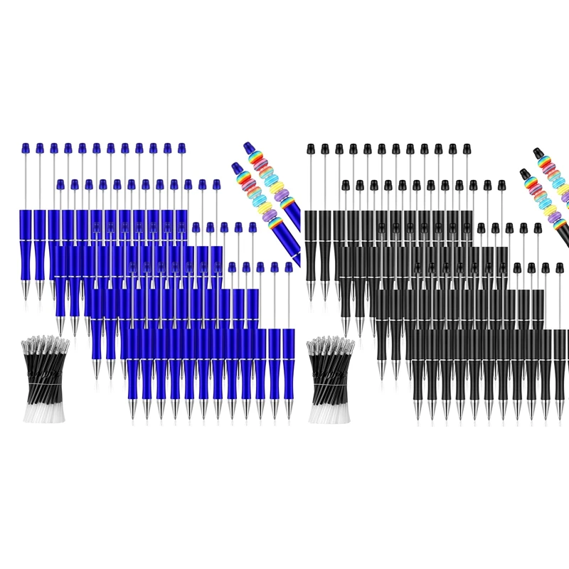 Penna a sfera con perline sfuse in plastica da 50 pezzi