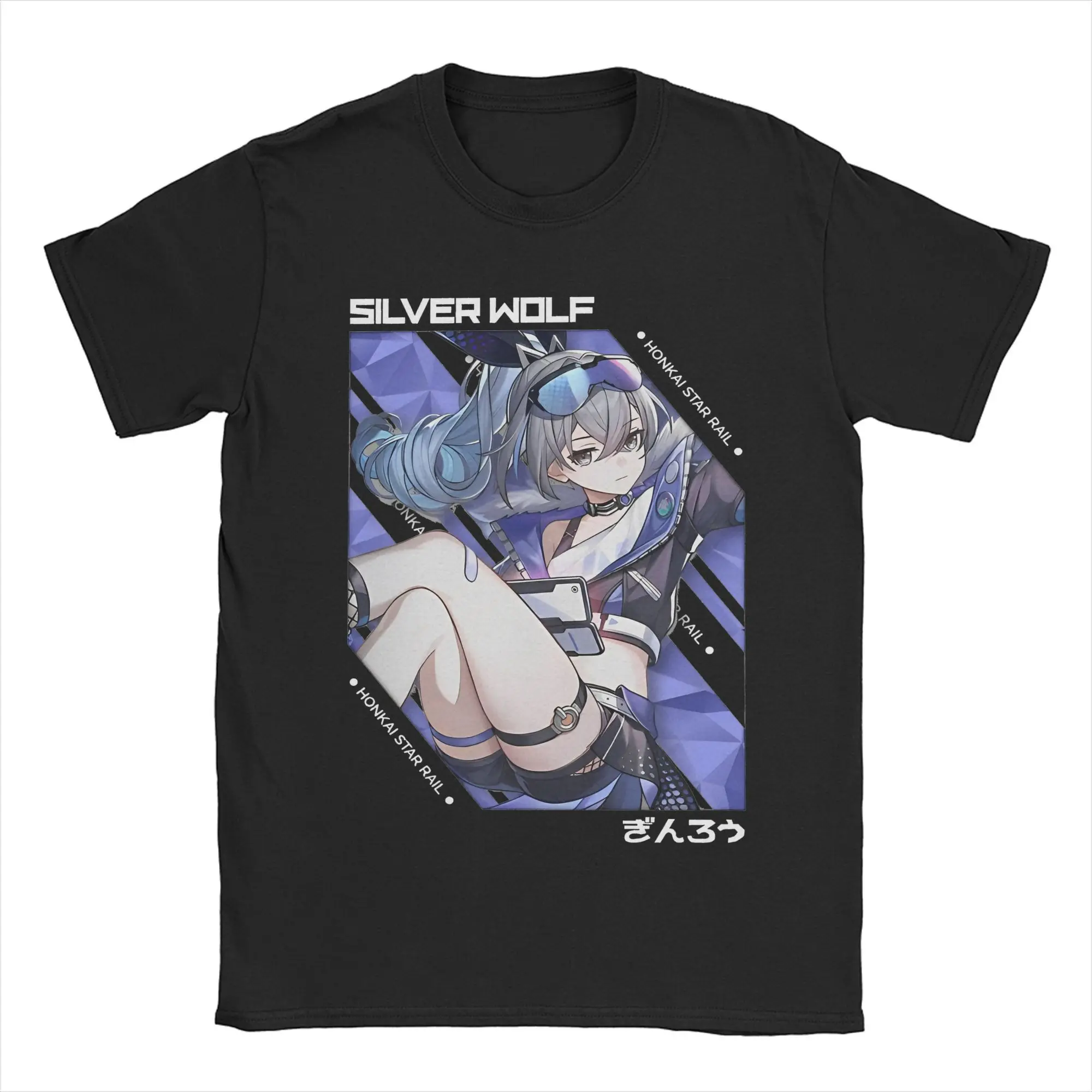 Silver Wolf Honkai Star Rail  Printed T Shirt Men Women Game Pure Cotton  Tee Shirt Clothes