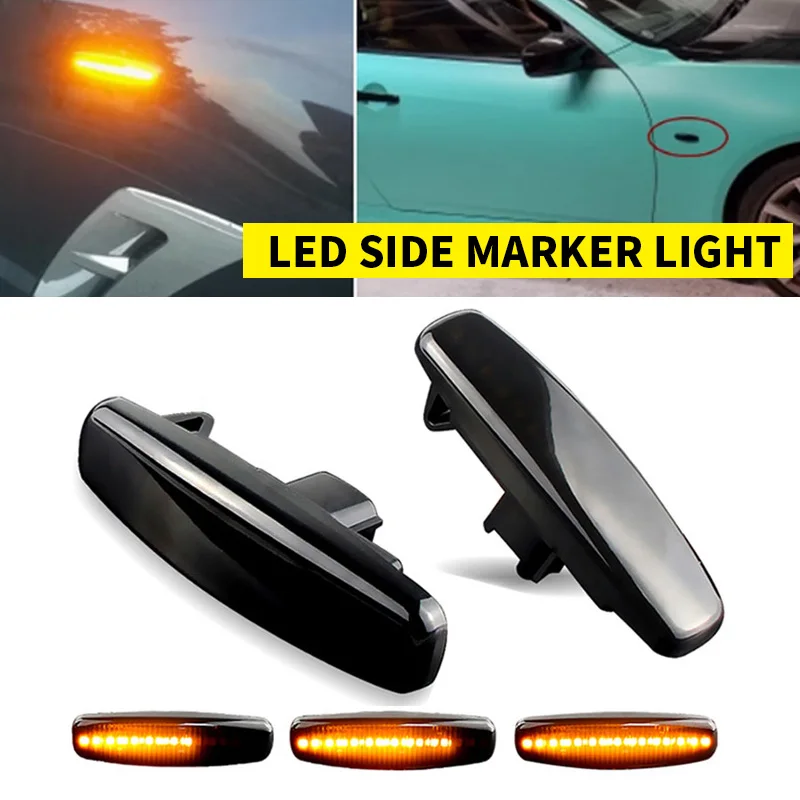 

2Pcs For Infiniti EX25 EX35 EX37 FX30d FX35 FX37 FX50 G25 G35 G37 JX35 M25 M35 M37 LED Dynamic Side Marker Turn Signal Lights