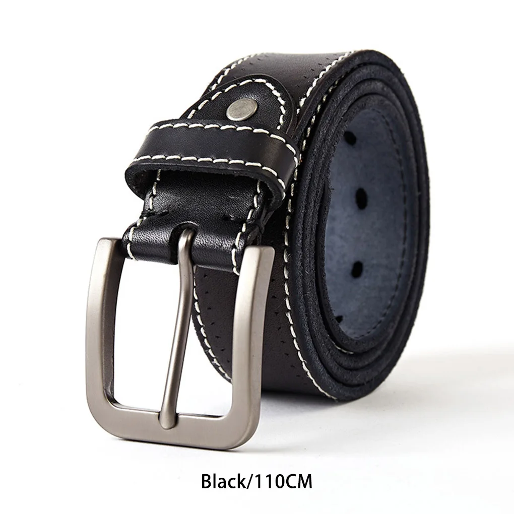 Men Belts Alloy Buckle Adults Leather Male Waist Band Matching Waistband Strap for Birthday Wedding Party Office Decoration