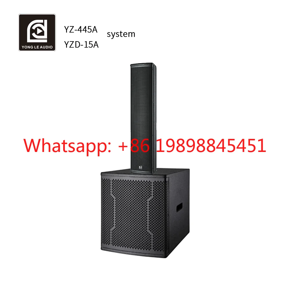 4 X 4.5 Columns Column Speaker 4 X 4.5-Inch Pro Column  System Active Subwoofer 15-Inch Powered Subwoofer with Audio Sound