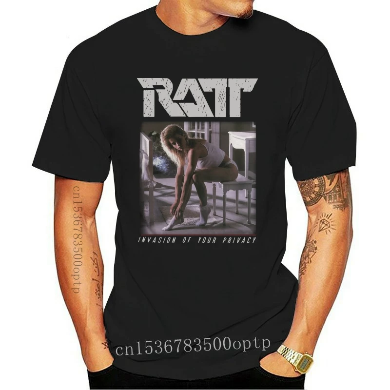 

Mens Clothes T Shirt Custom Premium Men Ratt Invasion Of Your Privacy Heavy Metal Band T Shirt Sizess 010686