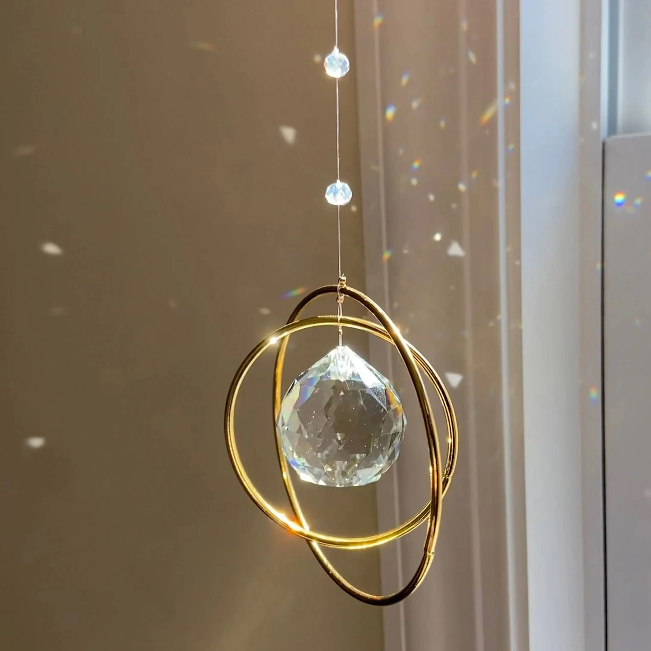 1pc Window Hanging Rainbow Sun Catcher, Glass Ball Prism Sun Catcher Hanging Ornament Hanging Decoration