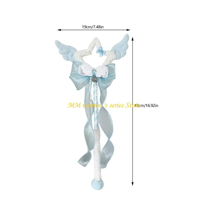 Q39C Sternprinzessin Zauberstäbe für Kinder Sternfeen Zauberstäbe, Sternstäbe, Engel Zauberstäbe Mädchen Halloween Cosplay