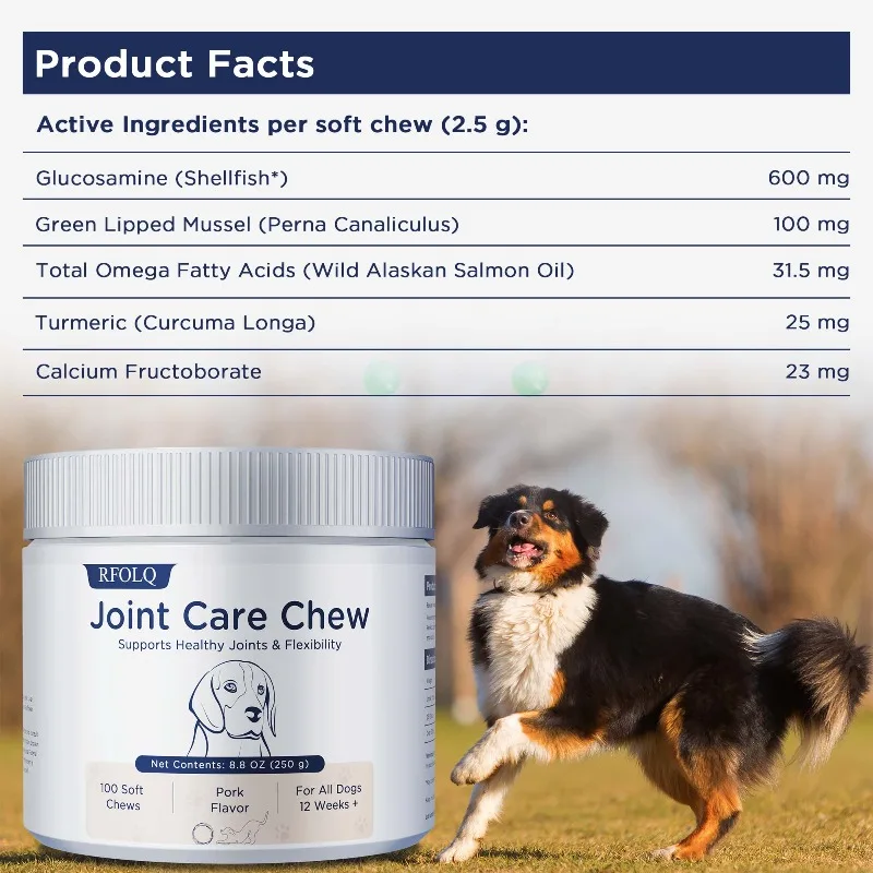 Joint Care Chews for Dogs - Contains Green Lipped Mussel To Support Mobility and Maintain Healthy Joints and Connective Tissue